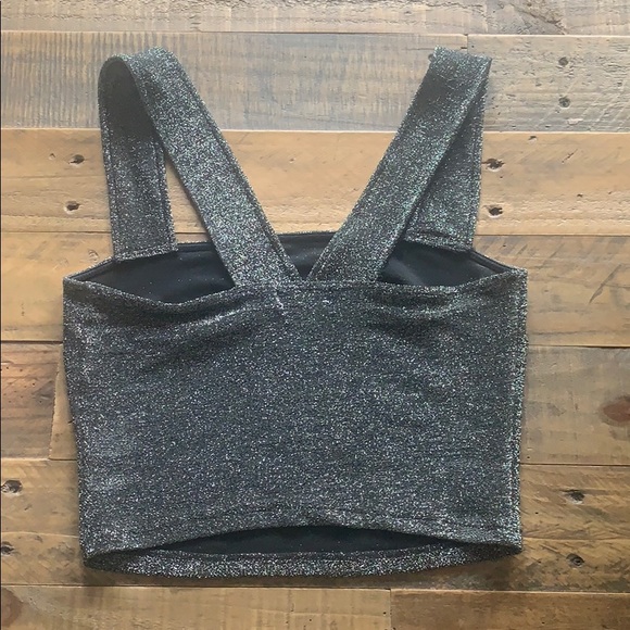 Leith metallic cropped top, size xs - Picture 3 of 4